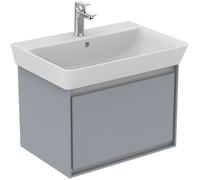 Ideal Standard Connect Air Meuble sous-vasque, 580x409x400mm, 1 tiroir, E0847EQ, Couleur: Gris clair brillant / blanc mat