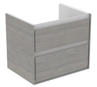 Ideal Standard Connect Air Meuble sous-vasque, 600x440x517mm, 2 coulisses, E0818PS, Couleur: Décor gris chêne / blanc mat