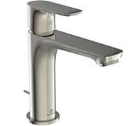 Ideal Standard Connect Air mitigeur lavabo A7013GN avec garniture de vidage , base étendue, BlueStart, tempête d'argent