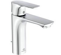 Ideal Standard Connect Air Mitigeur monocommandé pour lavabo, Grande, saillie 125mm, avec vidage, A7053AA, Couleur: chrome