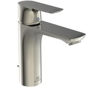 Ideal Standard Connect Air Mitigeur monocommandé pour lavabo, Grande, saillie 125mm, avec vidage, A7053GN, Couleur: Silver Storm