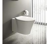 Ideal Standard Connect Air WC siège E036701 blanc, charnière en acier inoxydable, enveloppant