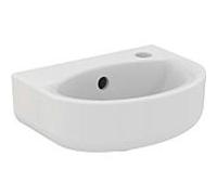 Ideal Standard Connect Arc lave-mains E791301 avec trou pour robinetterie et trop-plein, 35 x 26 cm, blanc