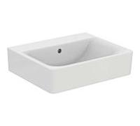 Ideal Standard Connect Cube lavabo E811101 sans trou pour robinetterie, avec trop-plein, 55 x 46 cm, blanc