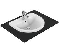 Ideal Standard Connect lavabo 55x46 cm semi-circulaire encastrée blanc brillant E797801