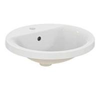 Ideal Standard Connect lavabo à encastrer E504201 48 cm, blanc, avec trou pour robinetterie et trop-plein