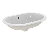 Ideal Standard Connect lavabo à encastrer E504901 ovale, sans trou pour robinetterie, avec trop-plein, 62 x 41 cm, blanc