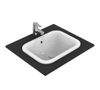 Ideal Standard Connect lavabo encastré rectangulaire 50x38cm avec trop-plein sans trou de robinet blanc E505701