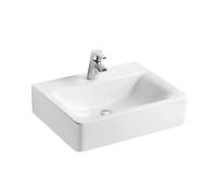Ideal Standard Connect Cube lavabo E810301 avec trou pour robinetterie, sans trop-plein, 60 x 46 cm, blanc