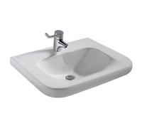 Ideal Standard Lavabo Contour 21 E512301 avec trou pour robinetterie, sans trop-plein, accessible, 60x55,5x17,5cm, blanc