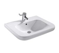 Ideal Standard Lavabo Contour 21 V216801 avec trou pour robinetterie/trop-plein, accessible, 65x55,5x17,5cm, blanc