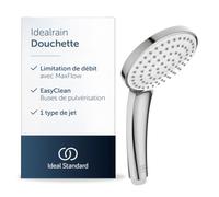 Ideal Standard - Douchette à main monofonction Idealrain à faible aérosol, pommeau de douche à économie d'eau pour des moments de douche incomparables, Ø 10 cm, chromé