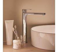 Ideal Standard Edge mitigeur lavabo A7115AA sans garniture de mitigeur lavabo , avec base rallongée, BlueStart, chromé