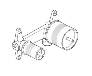 Ideal Standard Élément à encastrer 1 pour robinetterie de lavabo murale, A5948NU,