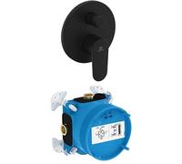 Ideal Standard Ensemble de fixations, composé de Cerafine Nuovo O Robinet de bain et EASY-Box Kit encastré 1 - Noir Mat