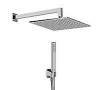 Ideal Standard Ensemble de raccords Idealrain BD826AA douche à effet pluie, raccord mural dissimulé, flexible de douche, chromé