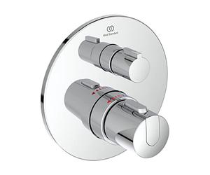 Ideal Standard Ensemble Thermostatique de Douche Rond Corps et Façade à encastrer 1 Sortie Finition Chrome A5813AA