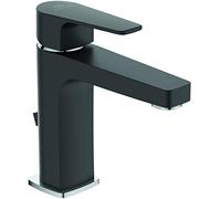 Ideal Standard Esla Mitigeur Robinet Lavabo pour Salle de bain Noir Economie d’eau Fourni avec Bonde BC224U4