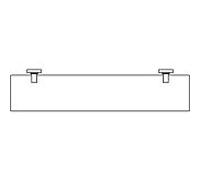 Ideal Standard étagère en Ideal Standard IOM A9125AA 520 mm, verre clair, support chromé