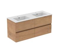 Ideal Standard Eurovit Plus pack meuble lavabo R0577Y8 Chêne Hamilton, 121,5x45,5x56,5cm, trou de robinetterie 2000 chacun