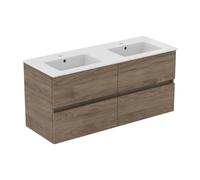 Ideal Standard Eurovit+ Meuble avec plan vasque double, 4 tiroirs, R0577Y9,