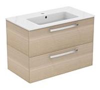 Ideal Standard Eurovit Plus ensemble de meubles lavabo K2978OS avec meuble bas, décor chêne clair, 81,5x56,5x45cm