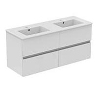Ideal Standard Eurovit Plus pack meuble lavabo R0577WG laqué brillant blanc , 121,5x45,5x56,5cm, trou de robinetterie 2000 chacun