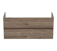 Ideal Standard Eurovit Plus meuble double vasque R0266Y9 noyer flammé, 120x44x55cm, 2 coulissants