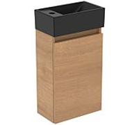 Ideal Standard Eurovit Plus meuble lave-mains paquet R0579Y8 Chêne Hamilton, 37x21x67cm, trou pour robinetterie à gauche