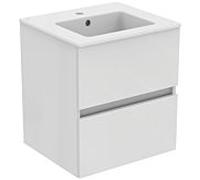 Ideal Standard Eurovit Plus pack meuble lavabo R0571WG laqué brillant blanc , 51x45x56,5cm, trou pour robinetterie 2000