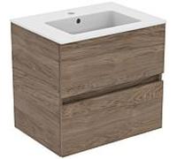 Ideal Standard Eurovit Plus pack meuble lavabo R0572Y9 noyer flammé, 61x45x56,5cm, trou pour robinetterie 2000