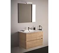 Ideal Standard Eurovit Plus pack meuble lavabo R0574Y8 Chêne Hamilton, 81,5x45x56,5cm, trou pour robinetterie 2000