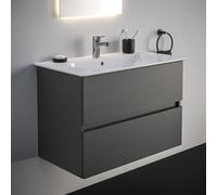 Ideal Standard Eurovit Plus pack meuble lavabo R0574TI Gris laqué brillant, 81,5x45x56,5cm, trou pour robinetterie 2000