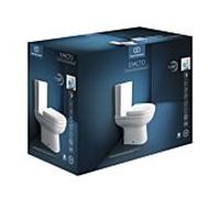 Ideal Standard Exacto Pack WC sur pied à poser Cuvette sans bride Abattant silencieux Frein de chute Sortie horizontale Blanc brillant R006901