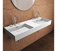 Ideal Standard extra double T391401 120x45x15cm, avec trop-plein, sol, 3 trous robinetterie, blanc