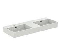 Ideal Standard Extra double vasque R0539MA, 1 trou de robinetterie chacun, avec trop-plein, blanc Ideal Plus