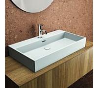 Ideal Standard Extra lavabo T389901 avec trou pour robinet, avec trop-plein, poncé, 800 x 450 x 150 mm, blanc