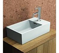 Ideal Standard Extra lave-mains T3923MA 45x25x15cm, banc de robinetterie à droite, avec trop-plein, poli, trou pour robinet 2000 , blanc Ideal Plus