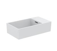 Ideal Standard supplémentaire T392401 45x25x15cm, banc de robinetterie à droite, avec trop-plein, sol, sans trou pour robinetterie, blanc