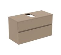Ideal Standard Finesse Meuble avec plan de toilette l: 100,2 H: 55,8 P: 44 cm, 2 tiroirs, E3478UP,