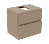 Ideal Standard Finesse Meuble avec plan de toilette l: 60,2 H: 55,8 P: 44 cm, 2 tiroirs, E3476UP,