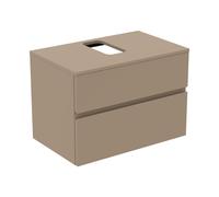 Ideal Standard Finesse Meuble avec plan de toilette l: 80,2 H: 55,8 P: 50,5 cm, 2 tiroirs, E3498UP,