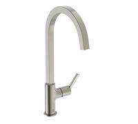 Ideal Standard Robinet de cuisine Gusto BD411GN tempête d'argent, avec bec haut carré
