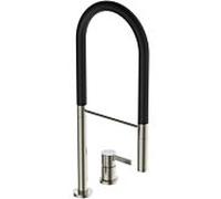 Ideal Standard Gusto Robinet de cuisine 2 trous BD425GN Silver Storm, avec douchette 2 fonctions en métal