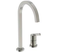 Ideal Standard Robinetterie de cuisine Gusto 2 trous BD423GN tempête d'argent, avec bec haut carré