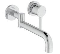 Ideal Standard - Gusto Mitigeur de cuisine mural, projection de bec de 246 mm, avec la cartouche FirmaFlow, bec pivotant à 120°, Aérateur caché, Montage mural, Chrome