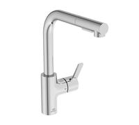 Ideal Standard Robinet de cuisine Gusto BD420AA chromé bec flexible, douchette 2 fonctions