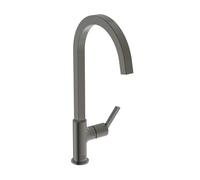 Ideal Standard – Robinet de cuisine Gusto BD411A5 – Bec haut carré pivotant, Gris magnétique
