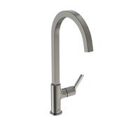 Ideal Standard Robinet de cuisine Gusto BD411GN tempête d'argent, avec bec haut carré