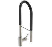 Ideal Standard - Gusto Mitigeur de cuisine, Semi Pro, avec vaporisateur extractible et d'un double spray, bec pivotant à 360°, 6,3 l/min, facile à installer avec la fixation EasyFix+, Silver Storm